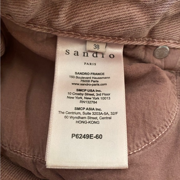 Sandro dusty vintage pink distressed high rise denim - Picture 6 of 8